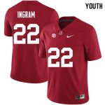NCAA Youth Alabama Crimson Tide #22 Mark Ingram Stitched College Nike Authentic Crimson Football Jersey EK17E21MS